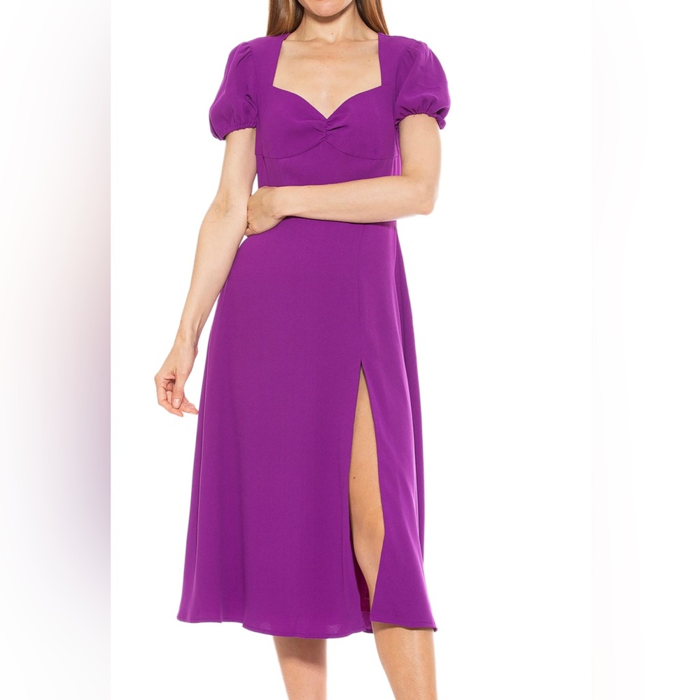 Gracie Sweetheart Slit Dress
ALEXIA ADMOR size 2 Magenta Bridgerton
